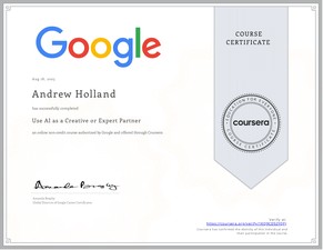 Google – Use AI as a Creative or Expert Partner — certificate thumbnail