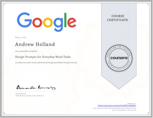 Google – Design Prompts for Everyday Work Tasks — certificate thumbnail